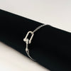 Silver Dual-Link Zirconia Bracelet β Modern Strength & Sparkle