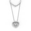 Radiant Double Heart Necklace – 925 Sterling Silver Charm with Flexible Big Heart Design