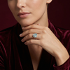 Silver Heart Bird Ring