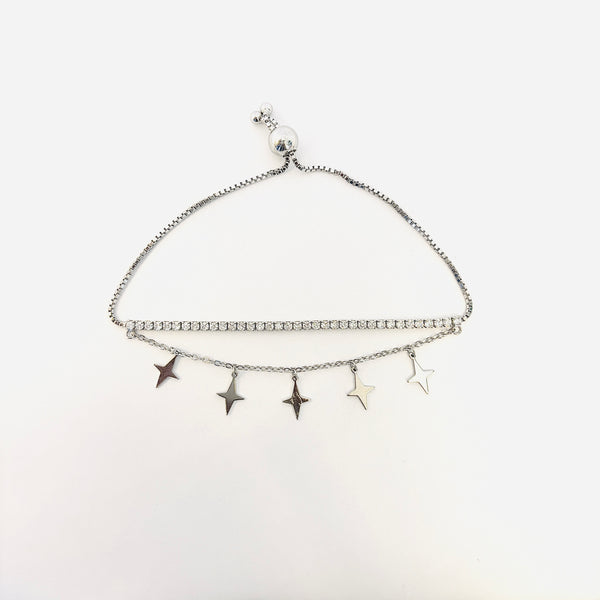 Starlight Charm Adjustable Bracelet with Dual Layer Design