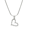 Dazzling Open Heart Pendant Necklace | 925 Sterling Silver