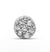 925 Silver Round 7-Stone Cluster Stud for Men