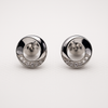 Twisted Circle Zirconia Stud