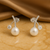 925 Pearl & Zircon Ear Climber
