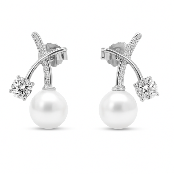 925 Pearl & Zircon Ear Climber