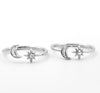 Silver Moon & Star Toe Rings β Celestial Charm