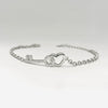 Silver Heart & Key Zirconia Bracelet โ Unlock Love