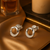 Twisted Circle Zirconia Stud