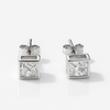 Princess Cut Zircon Stud