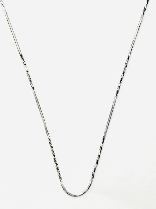 925 Sterling Silver Oxidized Semi-Twist Chain