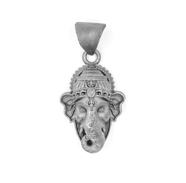 Ganesh Ji Head Pendant with Box Chain – 925 Sterling Silver
