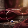 Celestial Blue Evil Eye Silver Anklet