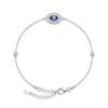 Celestial Blue Evil Eye Silver Anklet