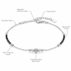 Silver & Black Beaded Chain Anklet