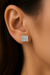 Princess Cut Zircon Stud