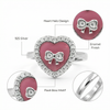 Pink Heart Bow Ring
