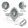 Silver Marquise Halo Ring – Timeless Sparkle