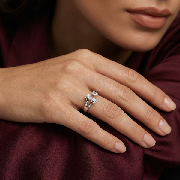Three Dancing Stone Ring