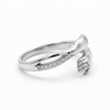 Hug Ring with Zircon Accents