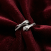 Hug Ring with Zircon Accents