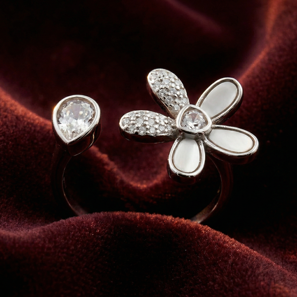 Floral Elegance MOP Ring
