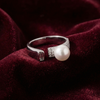 Radiant Pearl & Diamond Duo Ring