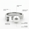 Radiant Pearl & Diamond Duo Ring
