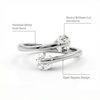 Two Dancing Stone Silver Ring