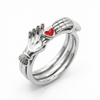 Triple Band Heart’s Embrace Ring – Symbol of Connection