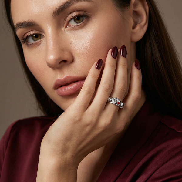 Triple Band Heart’s Embrace Ring – Symbol of Connection