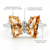 Golden Crystal Butterfly Ring