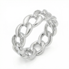 Cuban Link Diamond Accent Ring