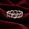 Cuban Link Diamond Accent Ring