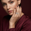 Silver Twin Swan Zirconia Open Ring – Grace in Harmony
