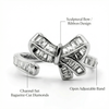 Sparkling Bow Ring with Baguette CZ