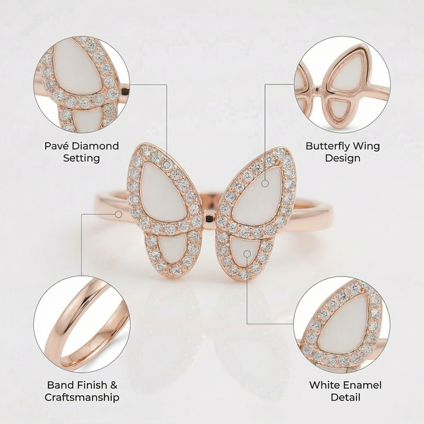Ethereal Butterfly Wings ring