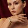 Silver Rainbow Centerpiece Bracelet – Colors of Elegance