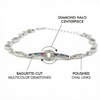 Silver Rainbow Centerpiece Bracelet – Colors of Elegance
