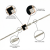 Silver Dual-Tone Square Charm Bracelet – Modern Elegance