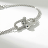 Silver Dual-Link Zirconia Bracelet – Modern Strength & Sparkle