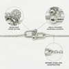 Silver Dual-Link Zirconia Bracelet – Modern Strength & Sparkle