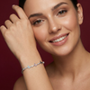Silver Mesh Bracelet with Multicolor Butterfly Charms