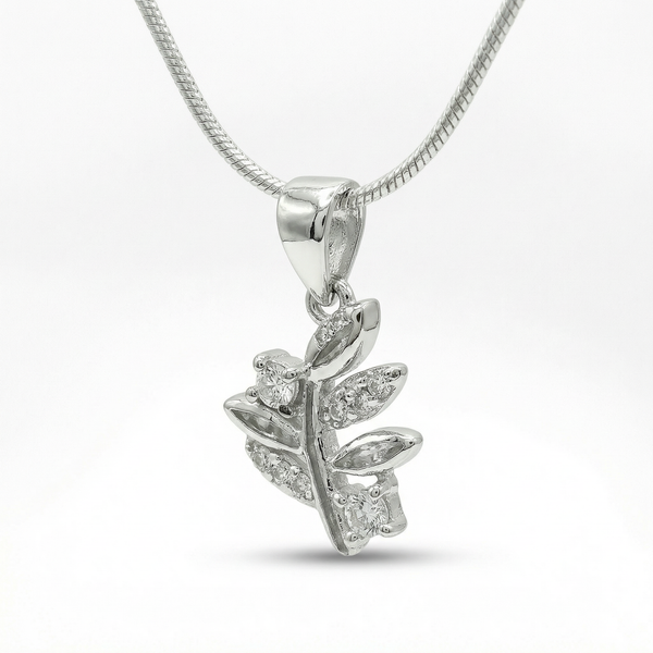 Eternal Leaf Pendant Necklace | 925 Sterling Silver