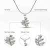 Eternal Leaf Pendant Necklace | 925 Sterling Silver