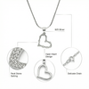 Dazzling Open Heart Pendant Necklace | 925 Sterling Silver