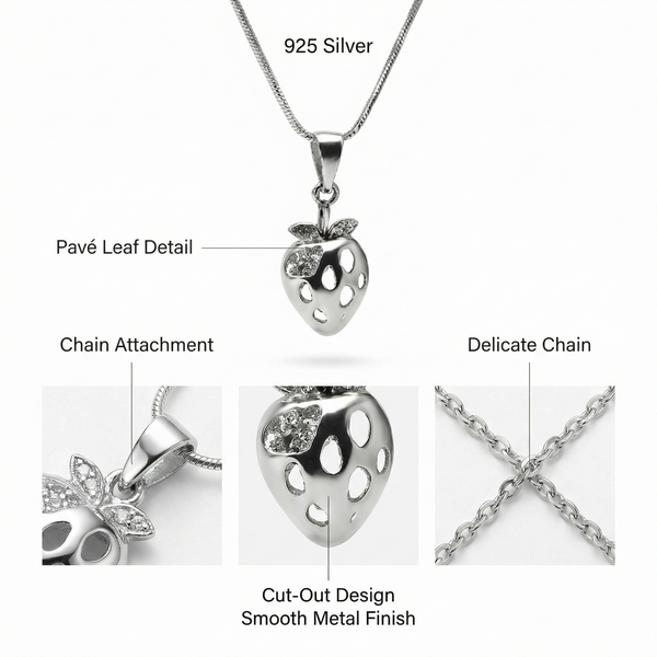 Sweet Berry Spark Necklace – 925 Sterling Silver