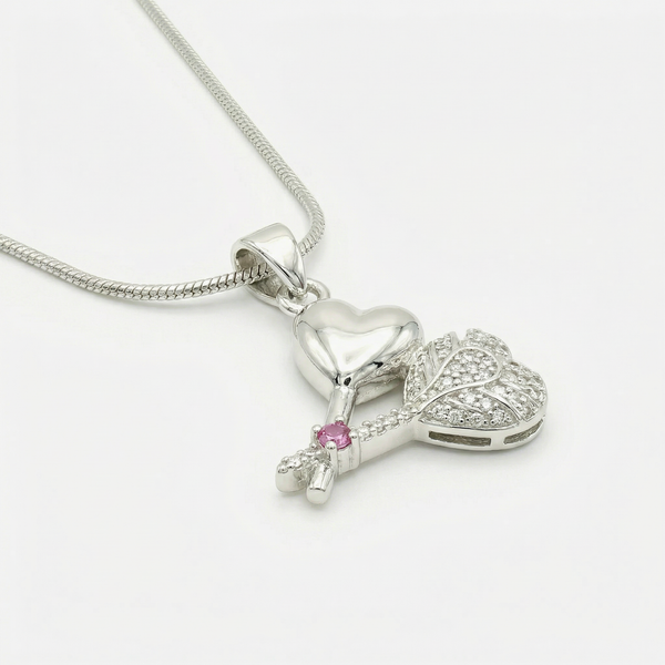 Twin Hearts Necklace – 925 Sterling Silver Love-Inspired Pendant