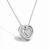 Radiant Double Heart Necklace – 925 Sterling Silver Charm with Flexible Big Heart Design