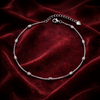 Oxidised Beaded Silver Anklet in 925 Sterling Silver