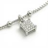 Stylish Zircon Charm Anklet in 925 Sterling Silver